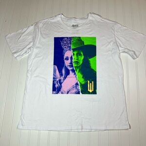 Wicked Women's L 12/14 Glinda & Elphaba White Tee NWT